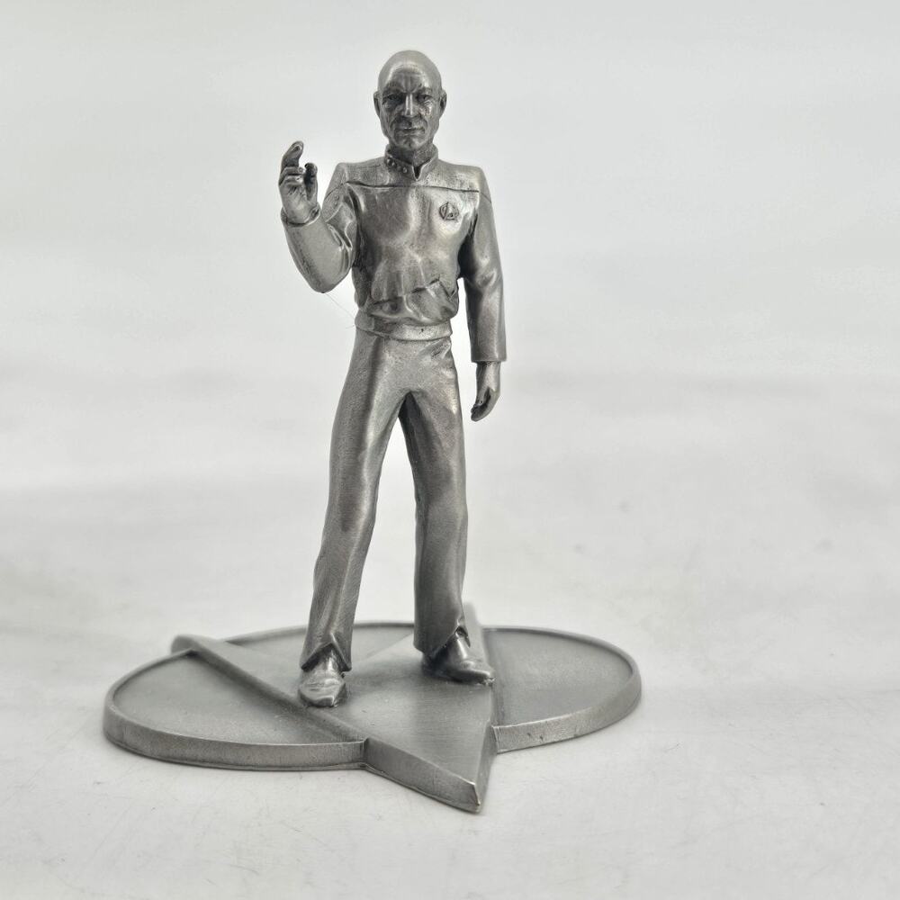 Vtg 90s Rawcliffe Pewter Captain Jean Luc Picard Limited Edition Star Trek 2357